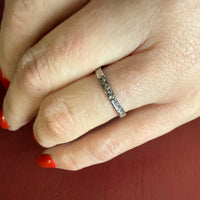 Diamonds & Flowers Artisan White Gold Band by 720
