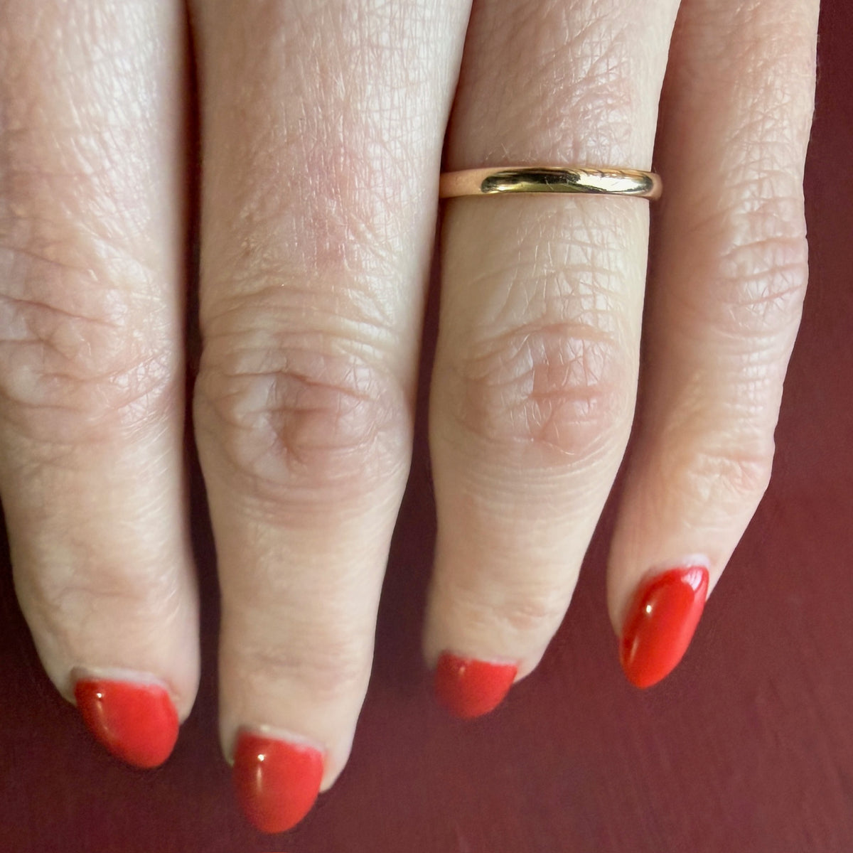 Slim 10k Gold Vintage Wedding Band Size 6.25