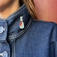 Blue Bunny Enameled Brooch from Margot de Taxco