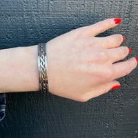 Openwork Twist Silver Bangle
