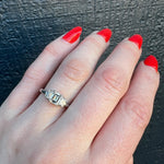 Emerald Cut Diamond Trilogy Ring by 720