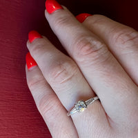 Cartier Old Mine Cut & Baguette Diamond Platinum Ring