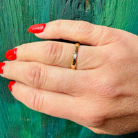 Vintage Baguette in Voluptuous Gold Band by 720