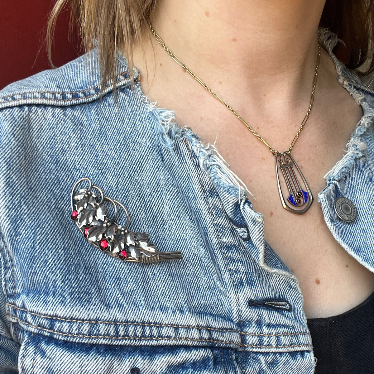Holly Nosegay Brooch by Joseff of Hollywood