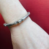 Egyptian Beaded Silver Cuff Bracelet