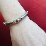 Egyptian Beaded Silver Cuff Bracelet