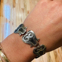 Taxco Gourd Motif Bracelet Signed "Beto Gro"