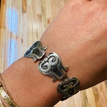 Taxco Gourd Motif Bracelet Signed "Beto Gro"
