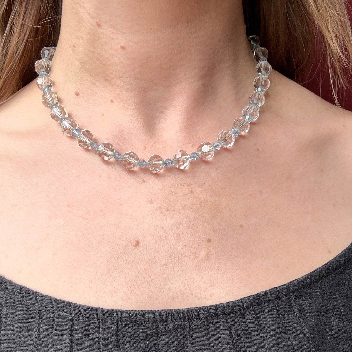 Blue and White Crystal Beads by Hobé