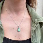 Czech Glass Pharaoh in Sterling Silver Necklace