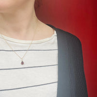 Decadent Antique Rose Cut Garnet in Gold Bezel Pendant