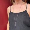 Sterling Negligee Necklace with Amethyst Beads