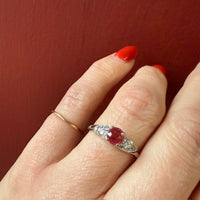 Vintage 1930s Granat Engagement Ring