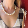 Glossy South Sea Baroque Pearls with Precious Clasp