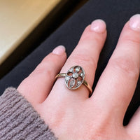 Stunning Art Nouveau Mine Cut Diamond Ring