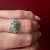 Curvy 1940s White Gold Diamond Ring