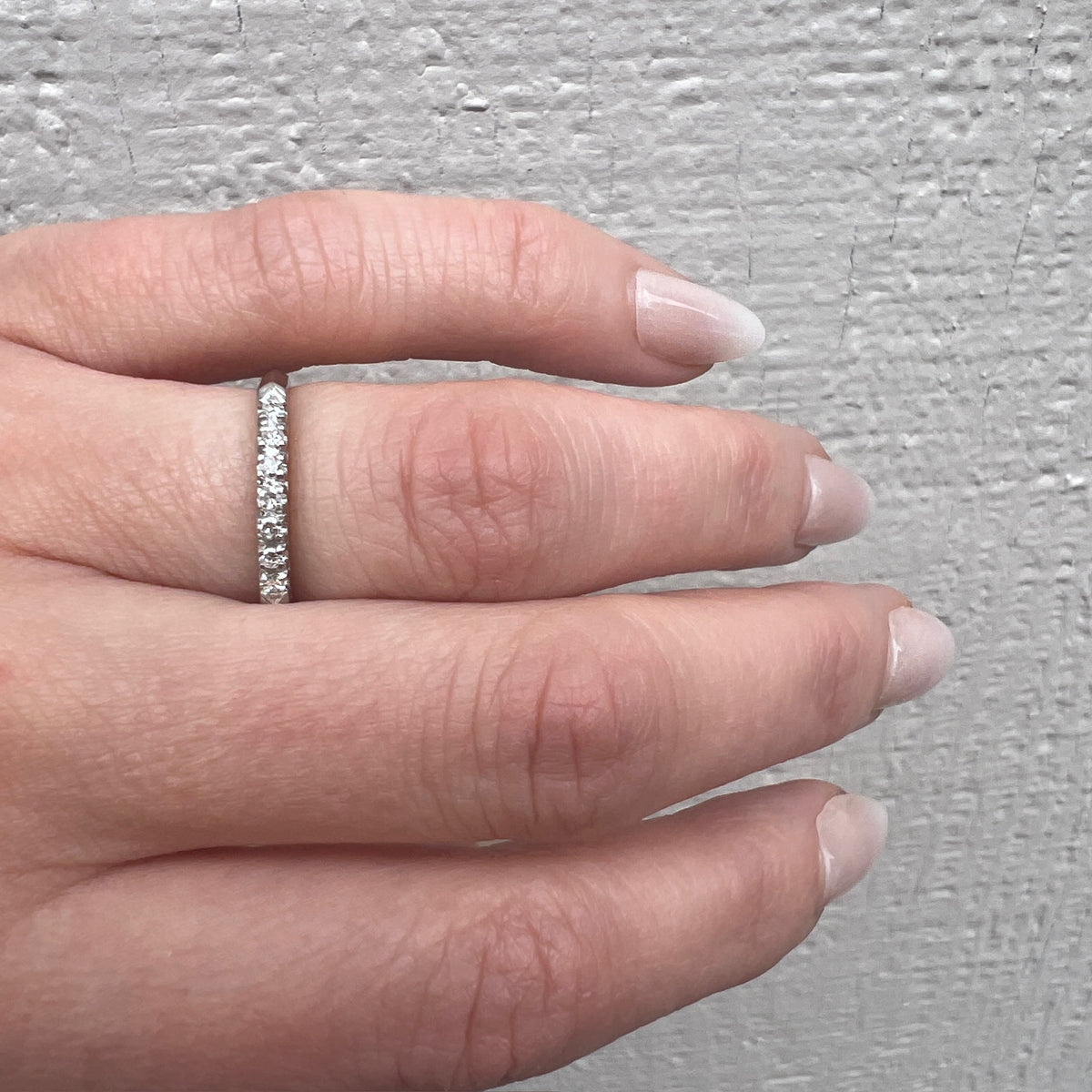 Beautiful Vintage Birks Platinum & Diamond Band