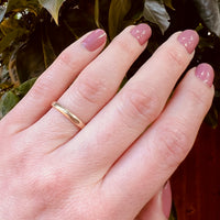 Slim "Trend" 14k Gold Half Round Band