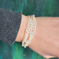 Frothy Six Strand Pearl Bracelet