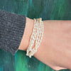 Frothy Six Strand Rice Krispie Pearl Bracelet