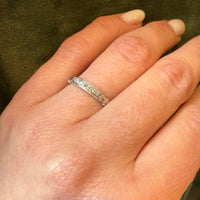 Delicate White Gold & Diamond Art Deco Band