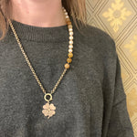 Lucky Four-Leaf Clover Charm in 14k Gold