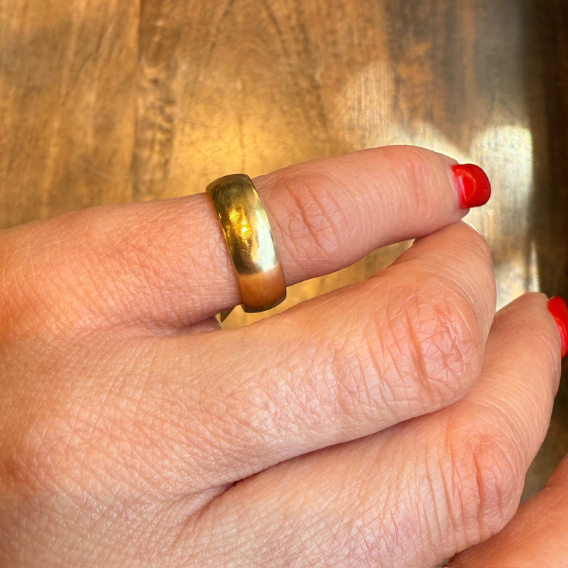 Wide 18k Gold Wedding Band from KMP