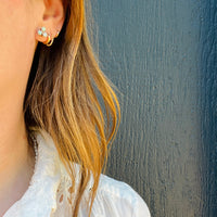 Bewitching Edwardian Opal & Rose Gold Stud Earrings