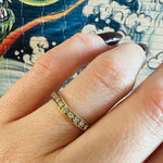 Contoured Diamond & 18k Gold Eternity Band