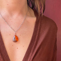 Radiant Amber on Two-Tone Chain by Ancient Influences