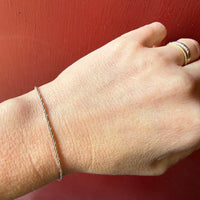 Vintage Sterling Silver Rope Chain Bracelet