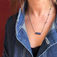 Ancient Lapis & Silver Bead Necklace by Ancient Influences