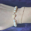 Lush Cultured Pearl Bracelet with Filigree Clasp