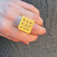 Monumental Mod 18k Gold Statement Ring