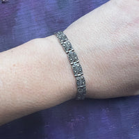 Art Deco Style Marcasite & Silver Line Bracelet