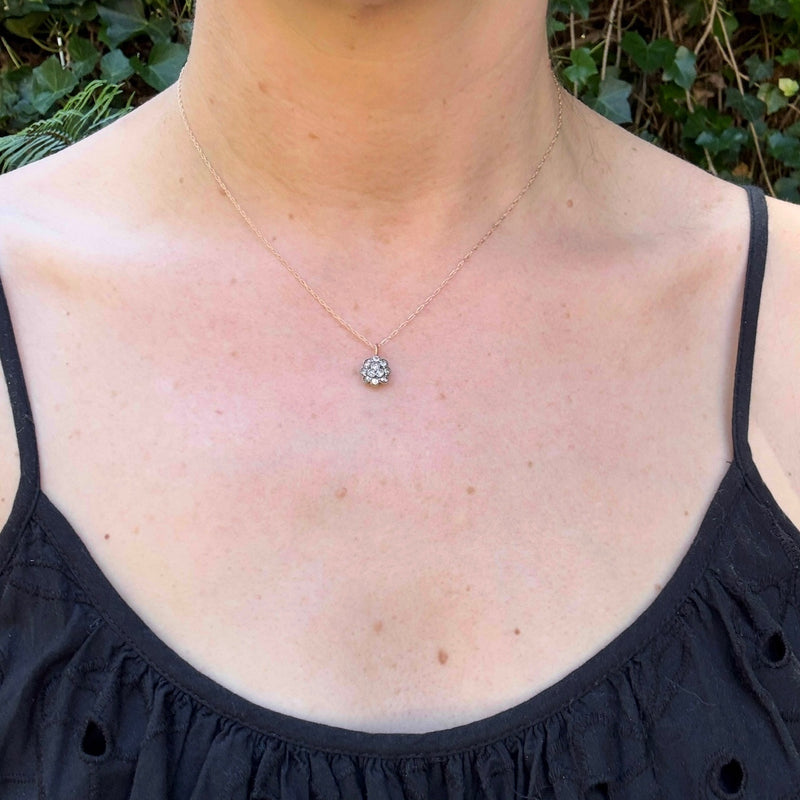 Antique Rose Cut Diamond Pendant