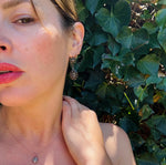 Dramatic Gold and Onyx Victorian Earrings