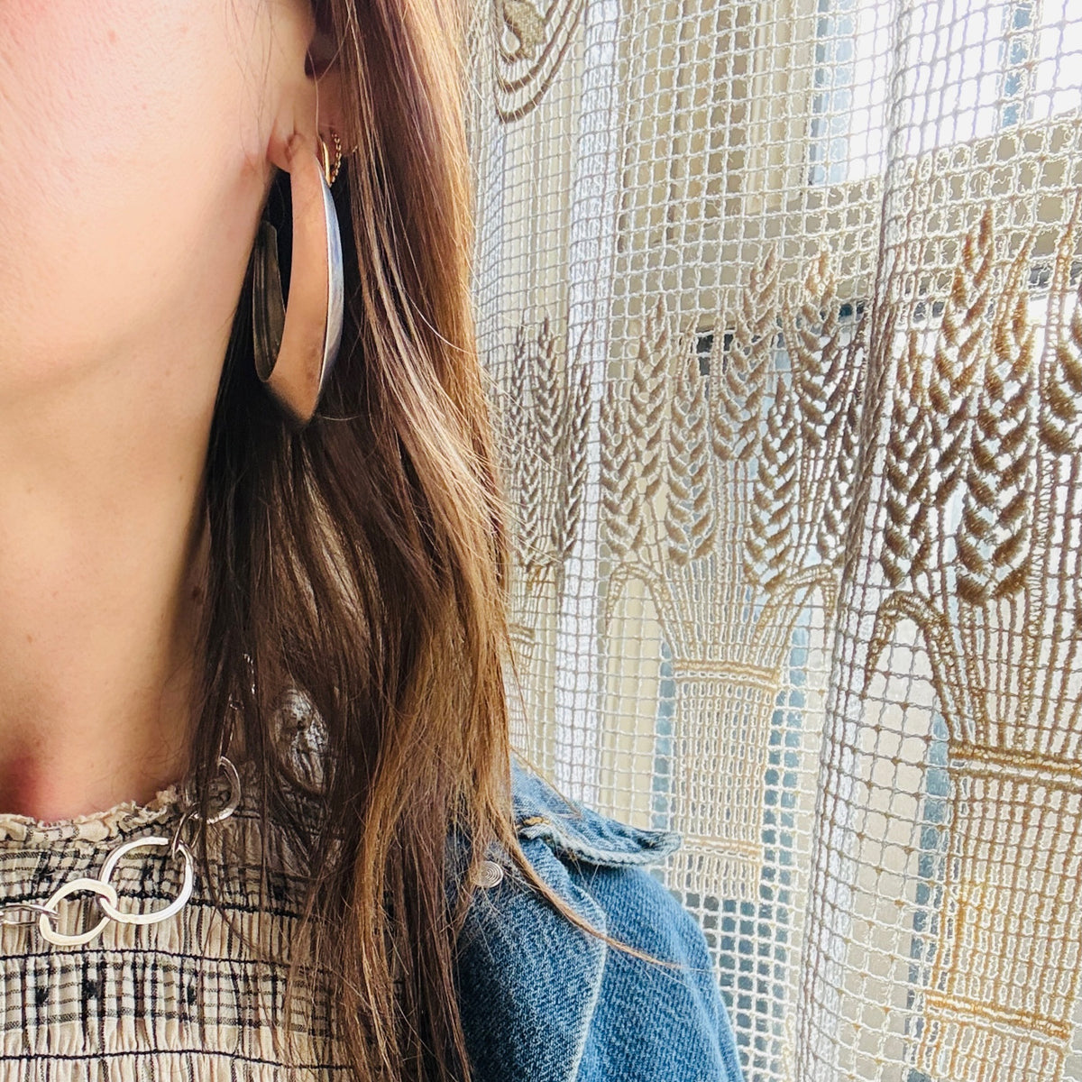 Sterling Silver Statement Hoops