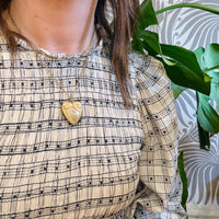 Bliss Brothers Art Nouveau Heart Locket with Irises