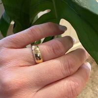 Glossy Gold ArtCarved Size 6.5 Band