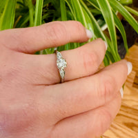 Refined Old European Cut Diamond Engagement Ring
