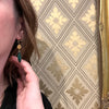 Malachite Drops Earrings with Luxe Gold Beads by brunet