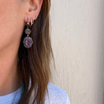 Feminine Amethyst & Silver Filigree Drop Earrings