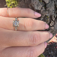 Forget Me Not Two-Tone Diamond Solitaire Ring