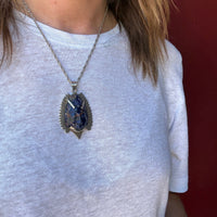 Dramatic Carved Aztec Mask Mexican Necklace