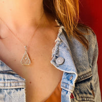 Dreamy Triangle Camphor Glass Necklace