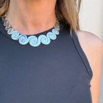 Mexican Modernist Sterling Silver Wave Collar