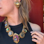 Outrageous Brass & Glass Set by Patrice