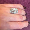 Exquisite Art Deco Platinum & Diamond Panel Ring