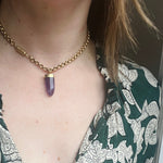 Precious Amethyst & 18k Gold Pendulum from Ancient Influences